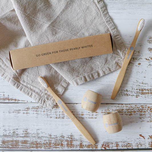 Personalised Bambu Toothbrush & Holder
