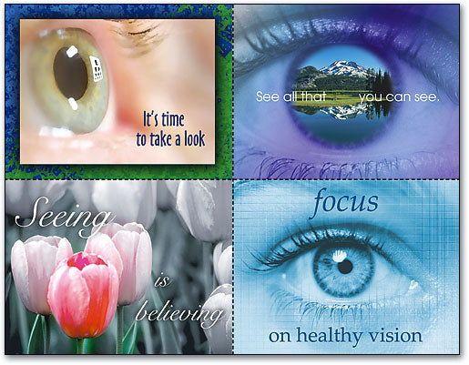 Optometry 4-up Laser Card Assortment #2