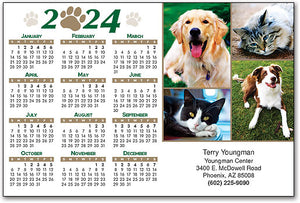 Dogs & Cats Calendar Magnet