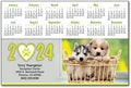 Puppy Basket ReStix™ Sticker Calendar