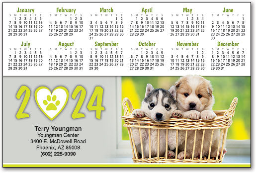 Puppy Basket ReStix™ Sticker Calendar