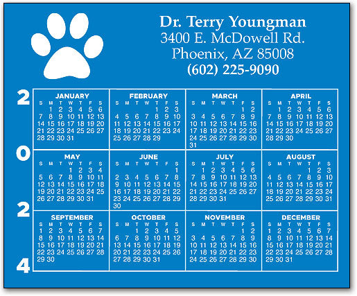 One-colour Custom Calendar Magnet