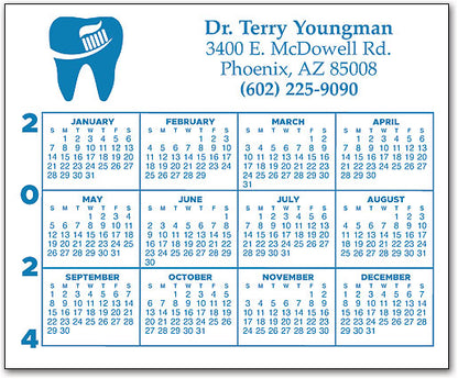 One-colour Custom Calendar Magnet