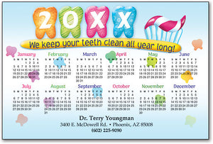 Year in Teeth Calendar Magnet