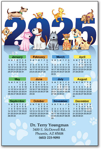 Playful Pets on Year ReStix™ Sticker Calendar