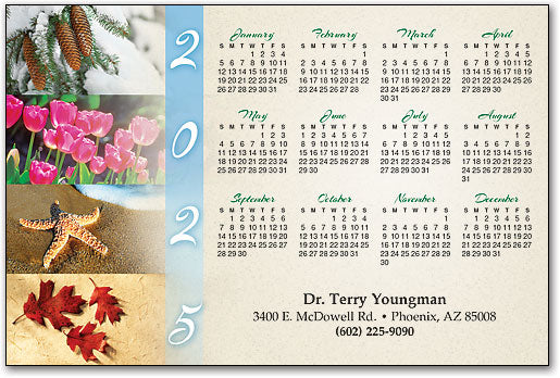 Seasonal Photographs Calendar Magnet