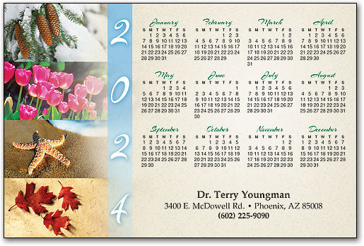 Seasonal Photographs Calendar Magnet