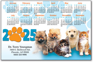 3 Puppies 2 Kittens ReStix™ Sticker Calendar