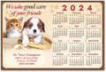 Tan Paws Pets Customisable Postcard Calendar