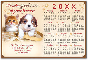 Tan Paws Pets Customisable Calendar Magnet