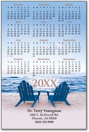 Seaside Escape Calendar Postcard