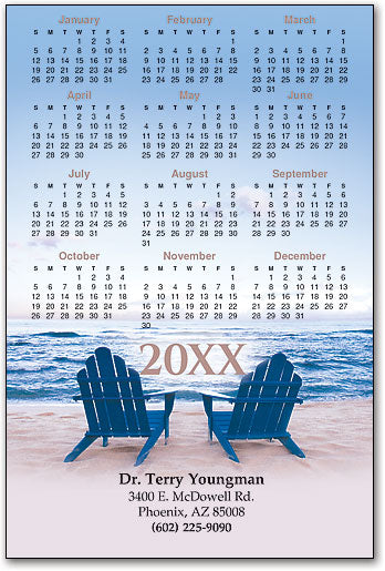 Seaside Escape Calendar Postcard