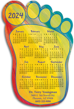 Big Footprint Calendar Magnet