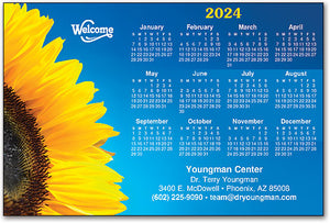 Sunflower Blue Calendar Magnet