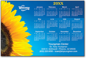 Sunflower Blue Calendar Magnet