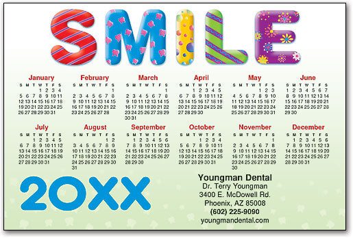 Bubble Smile Calendar Magnet