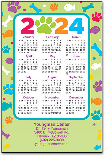 Paw 'N Pets Border Calendar Postcard