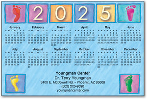 Four Feet Calendar Magnet