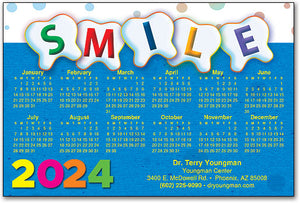 Teeth Polka Dots Calendar Magnet