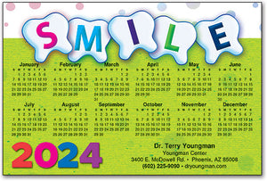 Teeth Polka Dots Calendar Magnet