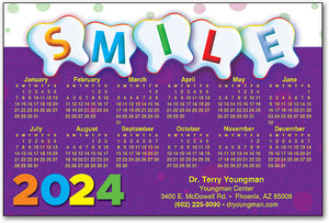 Teeth Polka Dots Calendar Magnet