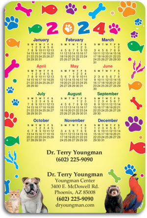 Pet Lover Calendar Photo Frame Die-cut Magnet