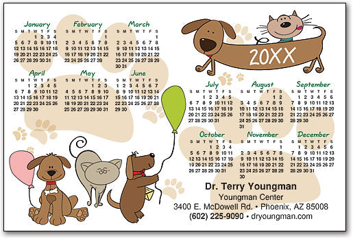 Party Time Is Here Calendar Magnet