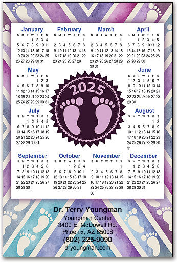 Chevron Charm Calendar Magnet