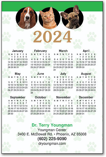 Border Bubbles Calendar Magnet