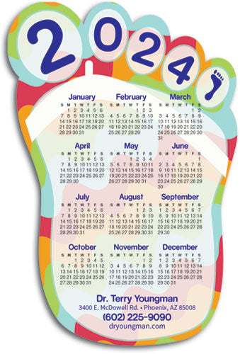 Fun Foot Calendar Magnet