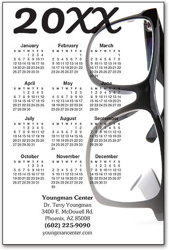 Retro Specs Customisable Postcard Calendar