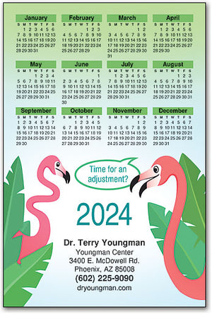 Go Flamingo customisable Calendar Magnet
