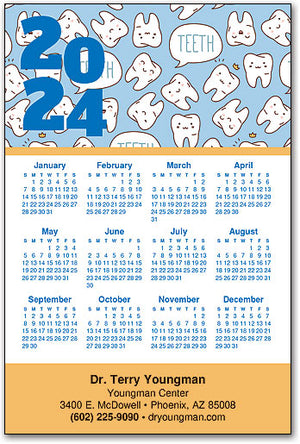 A Toothy Year Calendar Magnet