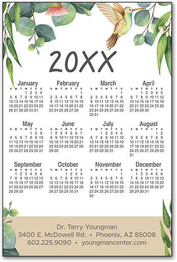 Botanical Beauty Calendar Magnet