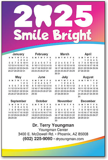 Bright Year Ahead Calendar Magnet
