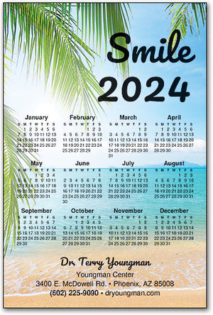 Tropical Smile Calendar Magnet
