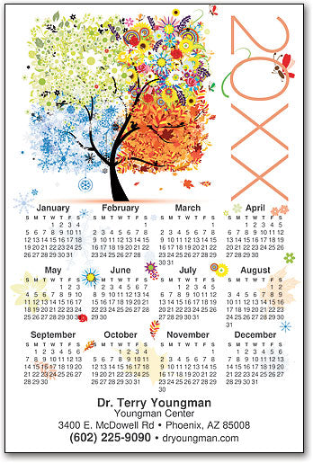 Dazzling Leaves Calendar Magnet