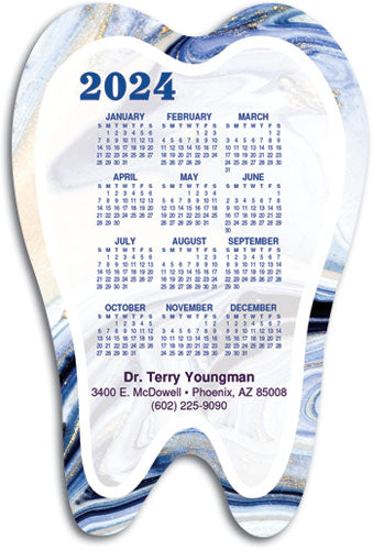 Agate Swirl Calendar Die Cut Magnet