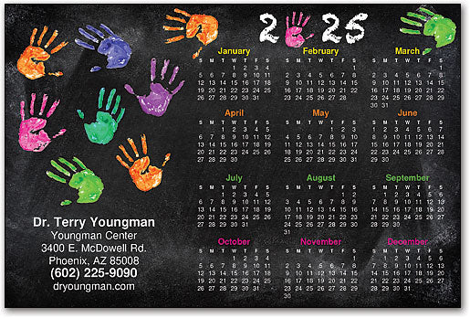 Vibrant Hands Calendar Magnet