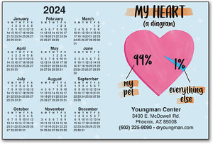 Heart for Pets Calendar Magnet
