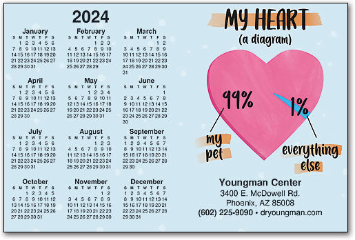 Heart for Pets Postcard Calendar