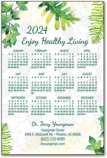 Tropical Foliage Calendar Magnet
