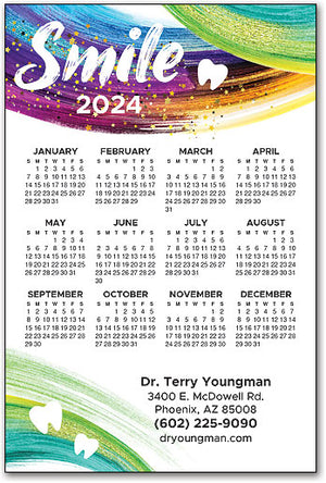 Colourful Smile Postcard Calendar