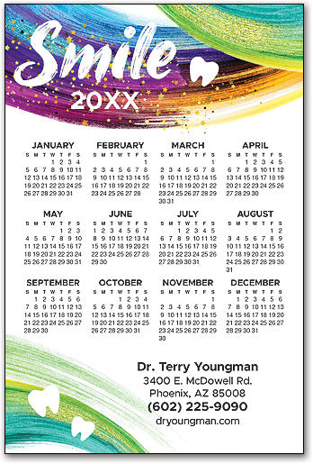 Colourful Smile Calendar Magnet