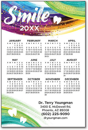 Colourful Smile Calendar Magnet