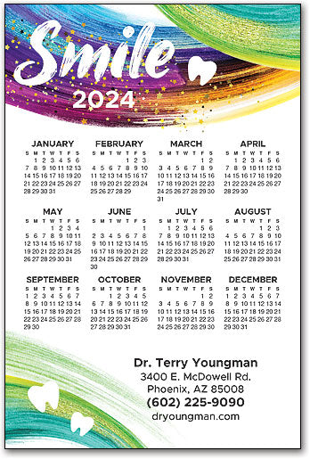 Colourful Smiles Calendar Magnet