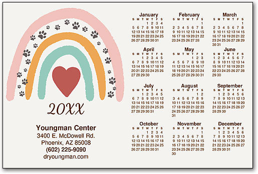 Loving Rainbow Calendar Magnet