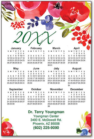 Vibrant Foliage Calendar Postcard