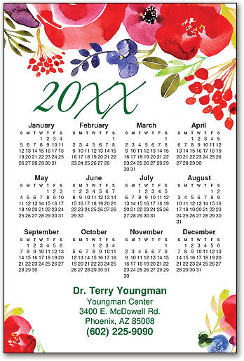 Vibrant Foliage Calendar Postcard