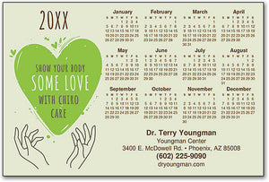 Green Love Calendar Magnet